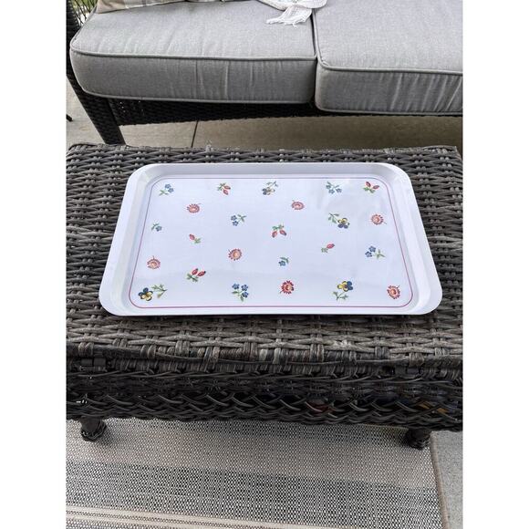 Villeroy & Boch Italy Melanine Serving Tray 18.5" Petite Fleur White Floral - Picture 3 of 6